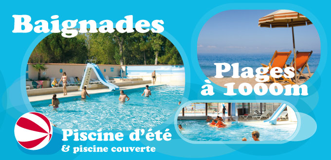 Baignades, plages, piscine Camping Camargue